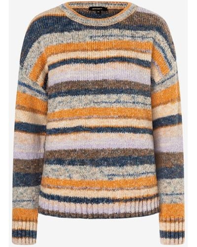 MORE&MORE &MORE Sweatshirt Pullover Multi-Stripe, mulityarn stripes - Grau