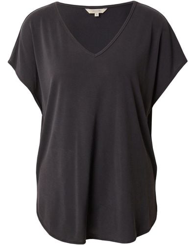 Herrlicher T-Shirt Milaine (1-tlg) Plain/ohne Details - Schwarz
