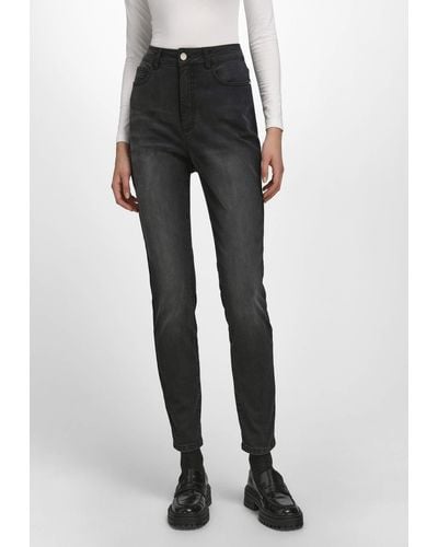 Uta Raasch 5-Pocket-Jeans Cotton (1-tlg) mit Taschen - Schwarz