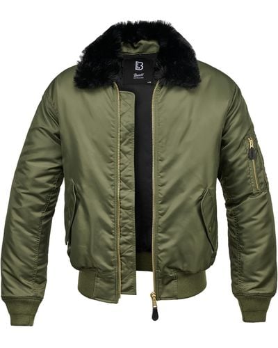 BRANDIT Winterjacke MA2 Jacket Fur Collar (1-St) - Grün