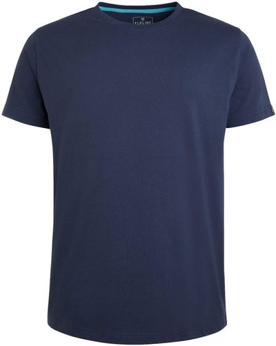 Elkline T- Must Have Basic Uni-Farben Shirt - Blau