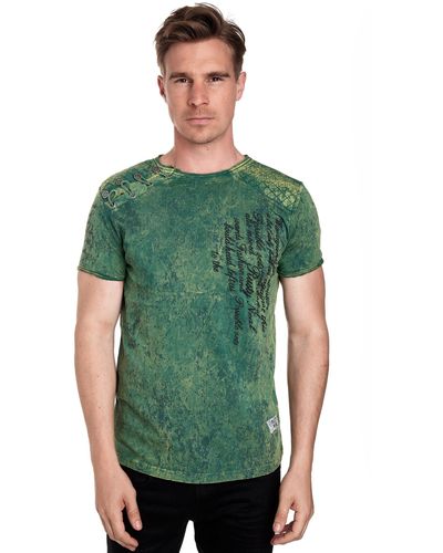 Rusty Neal T-Shirt im tollen Vintage-Look - Grün