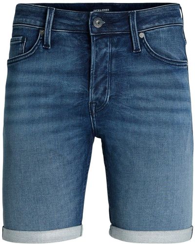 Jack & Jones & Jeans-Shorts JjiRick Bermuda kurze Hose - Blau