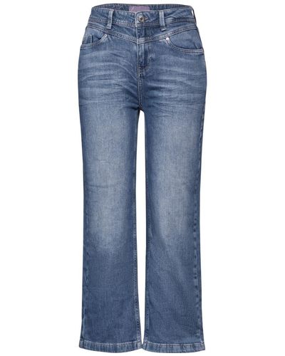 Street One Regular-fit-Jeans Style Denim-Straight Leg.casua - Blau