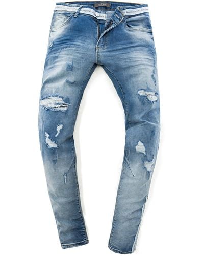 Pittman Jeans Skinny Fit M427 5-Pocket-Style - Blau