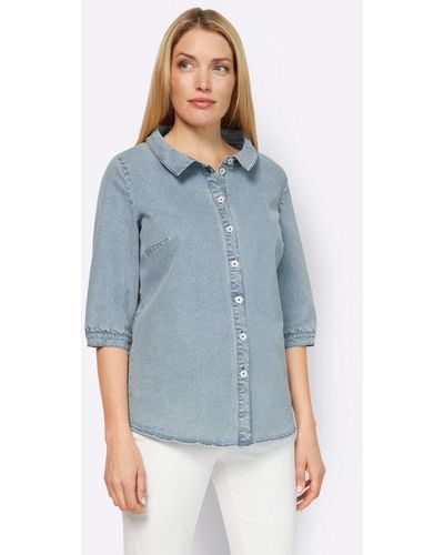 heine Klassische Bluse - Blau