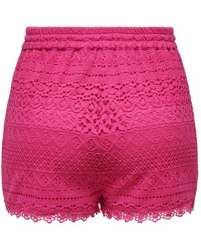 ONLY Shorts EVIE (1-tlg) Lochmuster - Pink