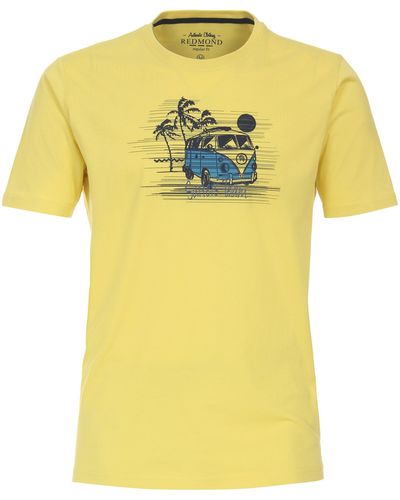Redmond T-Shirt andere Muster - Gelb