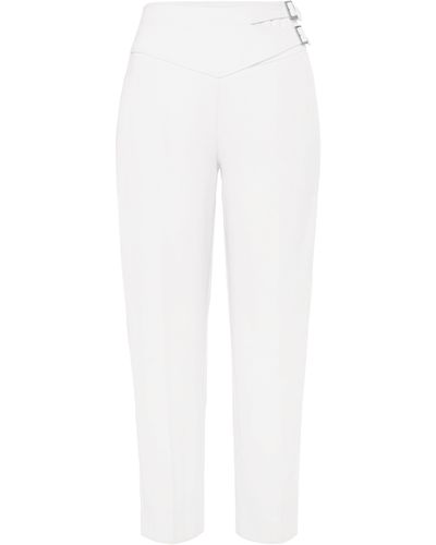 Lascana 7/8-Hose mit Zierschnallen am Bund, elegante Stoffhose, Business-Look - Weiß