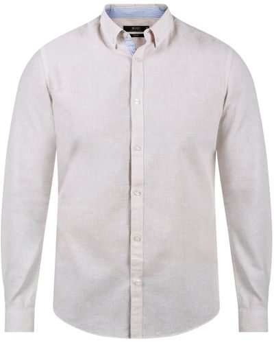 INDICODE Langarmhemd IDLuan Hemd mit Knopfleiste - Weiß