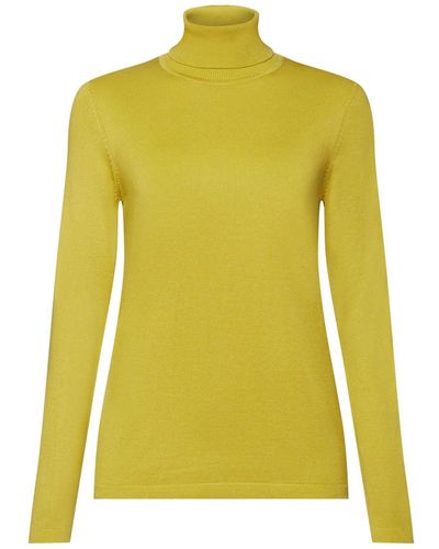 Edc By Esprit Rollkragenpullover Sweaters - Gelb