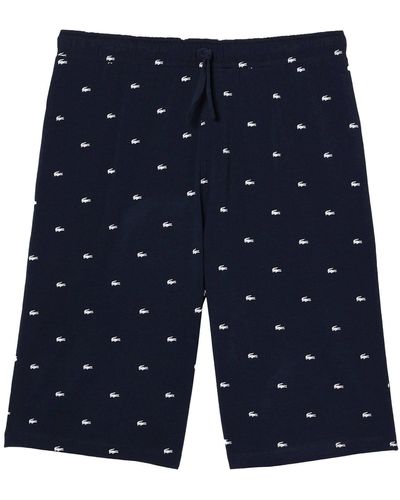 Lacoste Sleepwear Shorts mit Krokodil - Blau