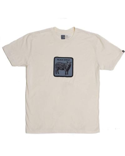 Goorin Bros T-Shirt - Rundhals, Baumwolle, Logo-Patch - Weiß
