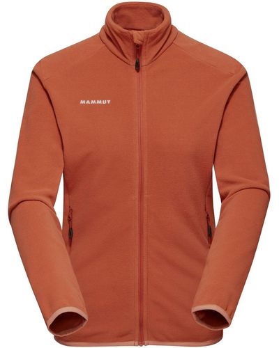 Mammut Fleecejacke Innominata Light ML Jacket mit seitlichen Reißverschlusstaschen - Orange