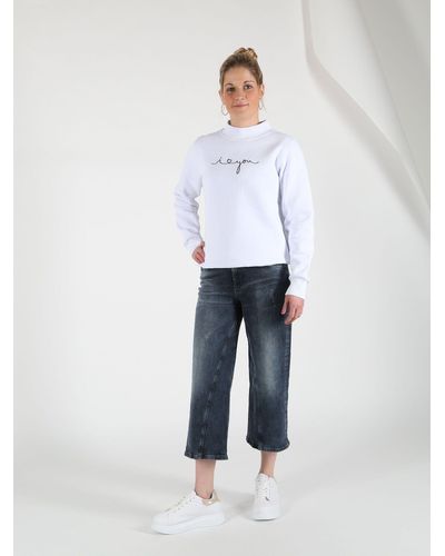Miracle of Denim High-waist- Victoria Wige Leg Jeans - Blau