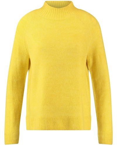 Gerry Weber Sweatshirt Pullover mit Stehkragen - Gelb