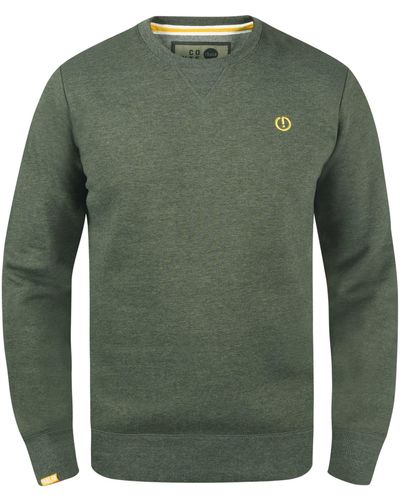 Solid Sweatshirt SDBenn O-Neck Sweatpullover mit weicher Fleece-Innenseite - Grün