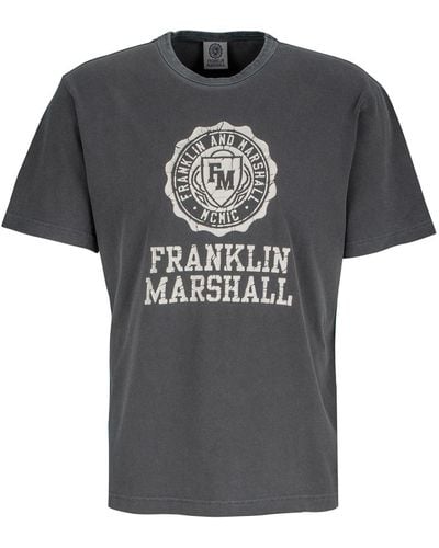 Franklin & Marshall Sweatshirt Brushed Cotton Fleece - Schwarz