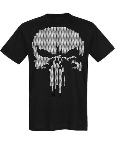 Marvel T-Shirt The Punisher Fake Knit - Schwarz
