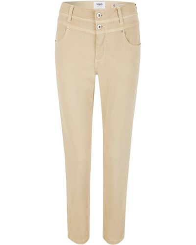 ANGELS Stretch- JEANS ORNELLA BUTTON sand used 178 680307.4845 - Natur