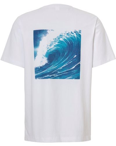 John Devin T-Shirt mit großem Rückendruck - Blau