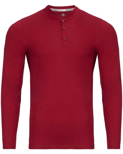 HAASIS Bodywear 1919 Shirt / Arm Bio-Cotton (Stück, 1-tlg) hohe Markenqualität - Rot