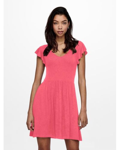 ONLY Jerseykleid ONLBELIA S/L DRESS JRS - Pink