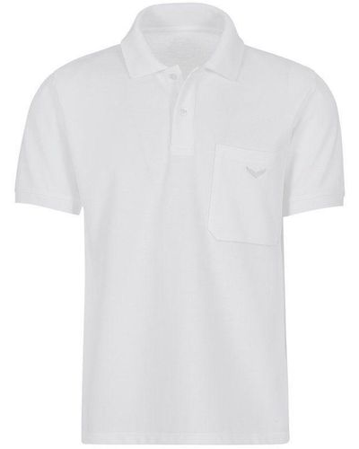 Trigema Poloshirt Polohemd mit Brusttasche (1-tlg) - Weiß