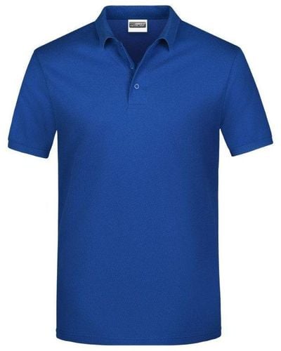 James & Nicholson Poloshirt Pique Kurzarm Basic - Blau
