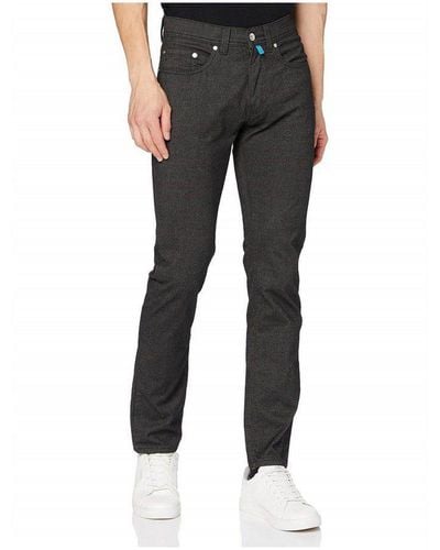 Pierre Cardin 5-Pocket-Jeans anthrazit (1-tlg) - Schwarz