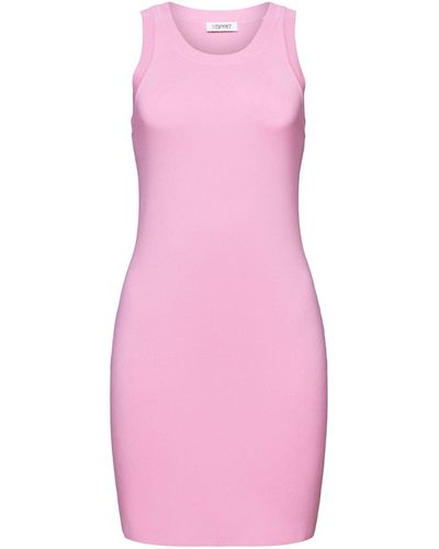 Esprit Minikleid aus Funktionsstrick - Pink