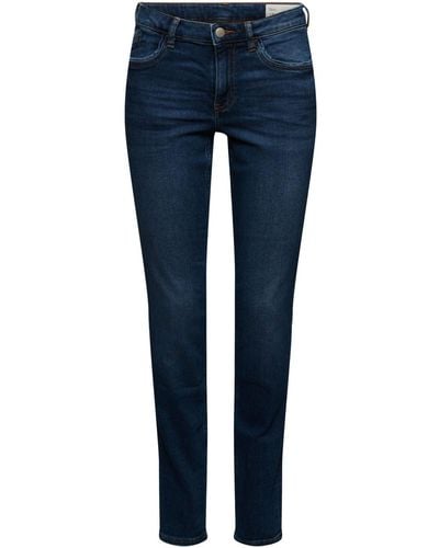 Edc By Esprit Slim-fit-Jeans Stretch-Denim mit Organic Cotton - Blau