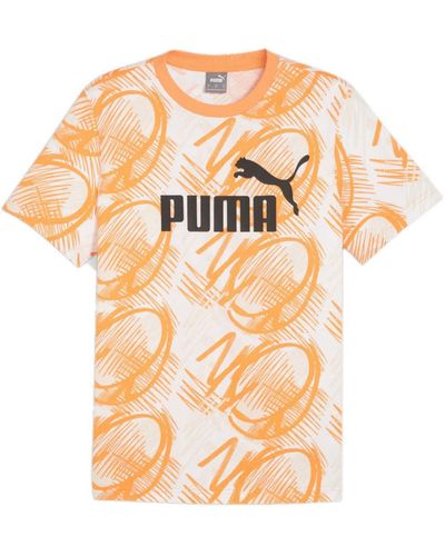 PUMA T-Shirt POWER AOP Tee - Orange