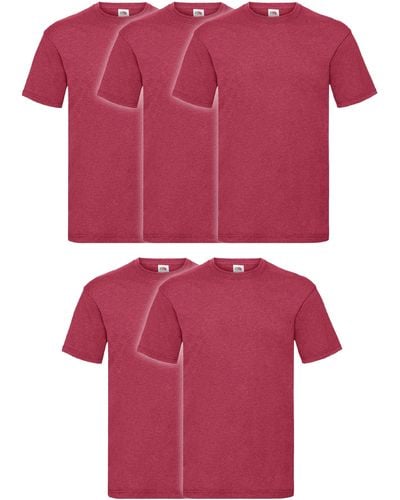 Fruit Of The Loom Rundhalsshirt Valueweight T-Shirt - Pink