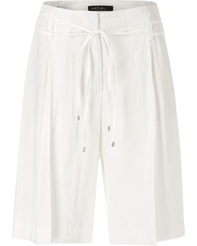 Marc Cain Bermudas Modell WICHITA – Hose im Paperbag-Style - Weiß