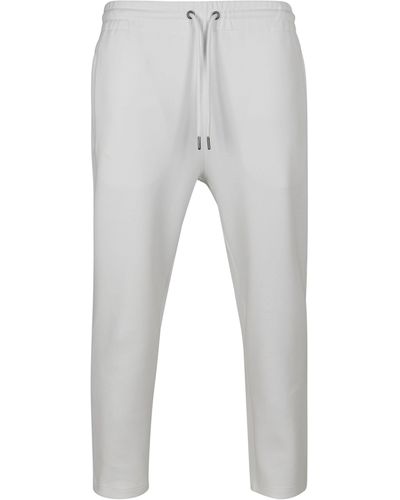 Urban Classics Stoffhose Cropped Heavy Pique Pants (1-tlg) - Grau