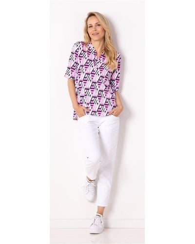 SER T- Shirt, Cube Design W4240106 auch in groß Größen - Pink