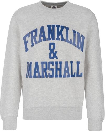 Franklin & Marshall Sweatshirt Jogginghose mit Stick-Logo aus reiner Baumwolle - Grau
