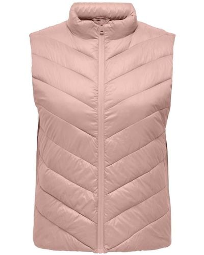 Only Carmakoma Outdoorjacke CARSOPHIE MIX FITTED WAISTCOAT OTW - Pink
