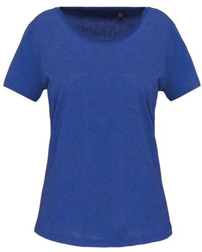 Kariban T-Shirt Valueweight Shirts Lady Fit Oberteil kurzarm - Blau