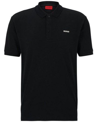 HUGO Poloshirt schwarz regular fit (1-tlg)