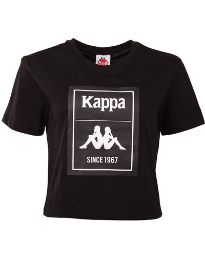 Kappa Print-Shirt in urbanem Look - Schwarz