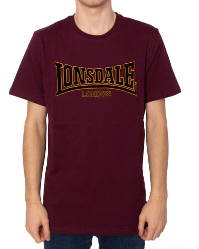 Lonsdale London T-Shirt Men Slim Fit Classic (1-tlg) - Rot