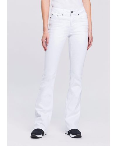 Arizona Bootcut-Jeans Shaping High Waist - Weiß