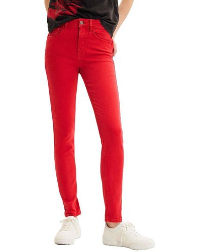 Desigual 5-Pocket-Jeans - Rot