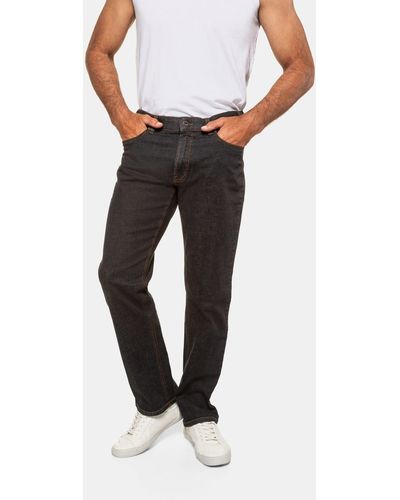 JP1880 Cargohose Jeans 5-Pocket elastischer Komfortbund Regular Fit - Schwarz