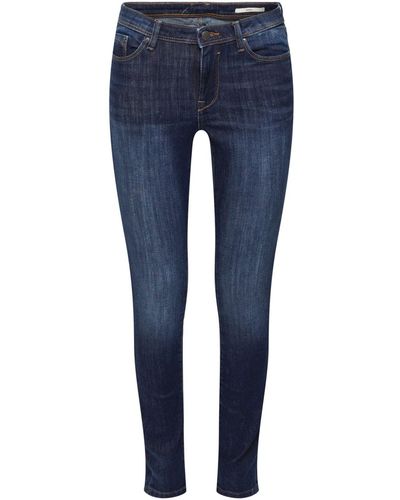 Edc By Esprit Fit- Skinny Stretch-Jeans - Blau