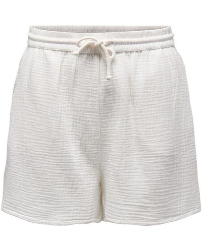 ONLY Stoffhose ONLTHYRA SHORTS NOOS WVN - Weiß