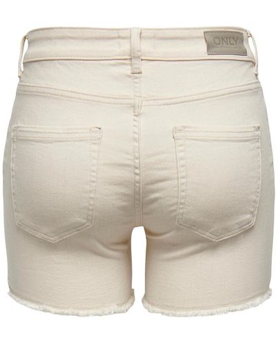 ONLY Stoffhose ONLBLUSH MID SK RAW SHORTS NOOS - Natur