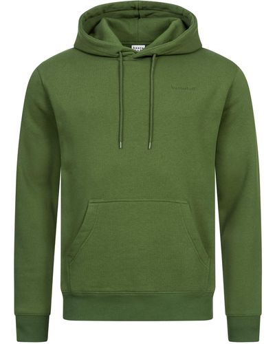 Basisstoff Kapuzenpullover Kapuzenfreund Pullover Hoody Sweatshirt Baumwolle - Grün